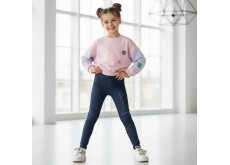 Джеггинсы детские Ойман на меху синий темный 128 см 5041