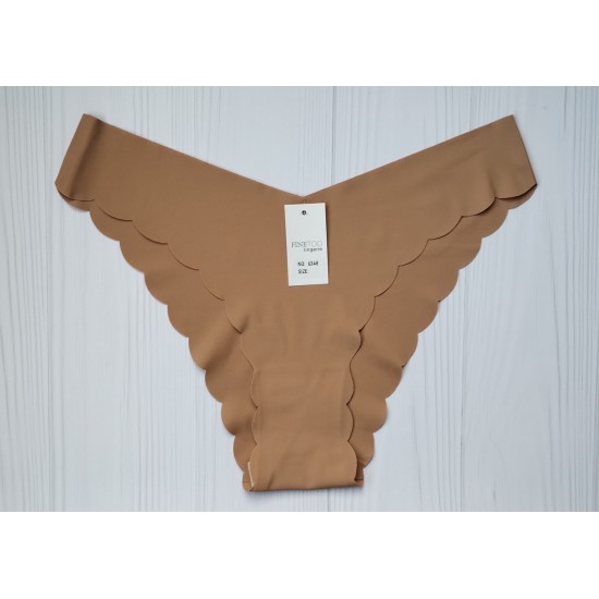Трусики женские Finetoo бесшовные бежевый темный XL 6348