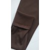 Лосины в рубчик на флисе коричневый 50