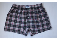 Мужские трусы шорты VERICOH хлопок клетка черный с серым и красным 2XL 50\52