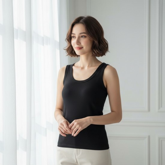 Майка утеплена флісом чорний 44\46 3012