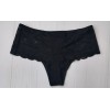 Трусики стринги Biweier высокая посадка хлопок черный XXXL 56 3022
