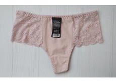 Трусики стринги Biweier высокая посадка хлопок пудровый XL 50\52 3022
