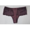 Трусики стринги Biweier высокая посадка хлопок сливовый XXXL 56 3022