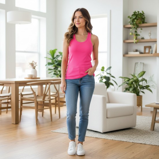 Майка Greenice бесшовная рубчик розовый L\XL 7314