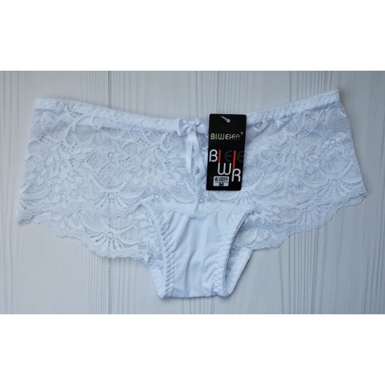 Трусики шортики Biweier кружево белый М 44 30319