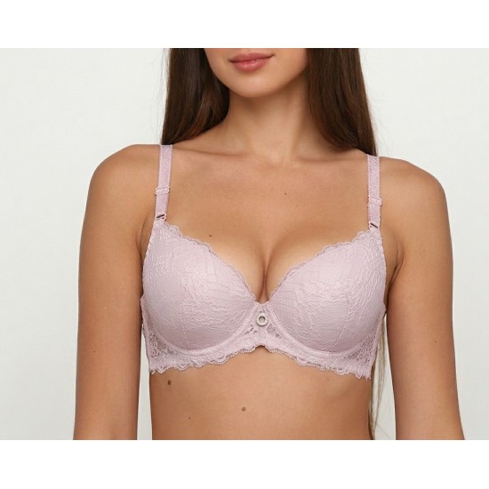 Бюстгальтер Donafen мереживний push up пудровий 80С 8228