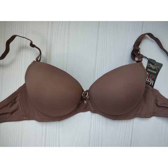 Бюстгальтер Biweier гладкий push up коричневый 75В 3315