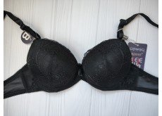 Бюстгальтер Biweier кружевной двойной push up черный 70В 808 Бюстгальтер Biweier кружевной двойной push up черный 70В 808